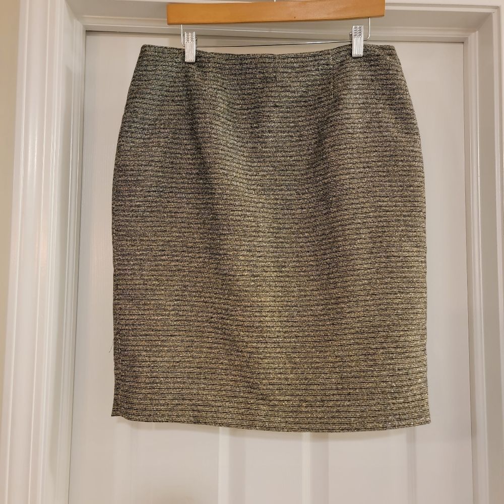 Calvin Klein metallic gold pencil skirt size 12